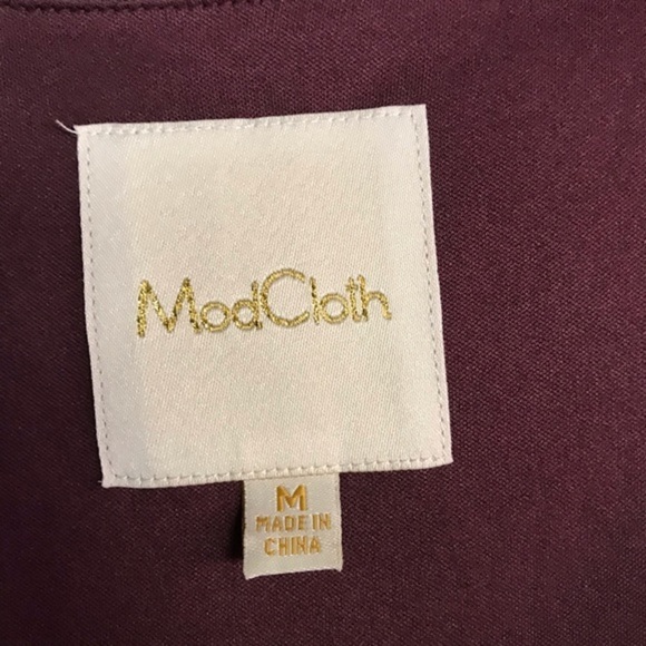 MODCLOTH floral faux wrap midi dress mimi romantic mod cloth medium flirty girly - Picture 4 of 16